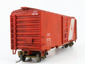 HO Scale Accurate 1002 CNJ Central of New Jersey 40' Boxcar #20726 Weathered