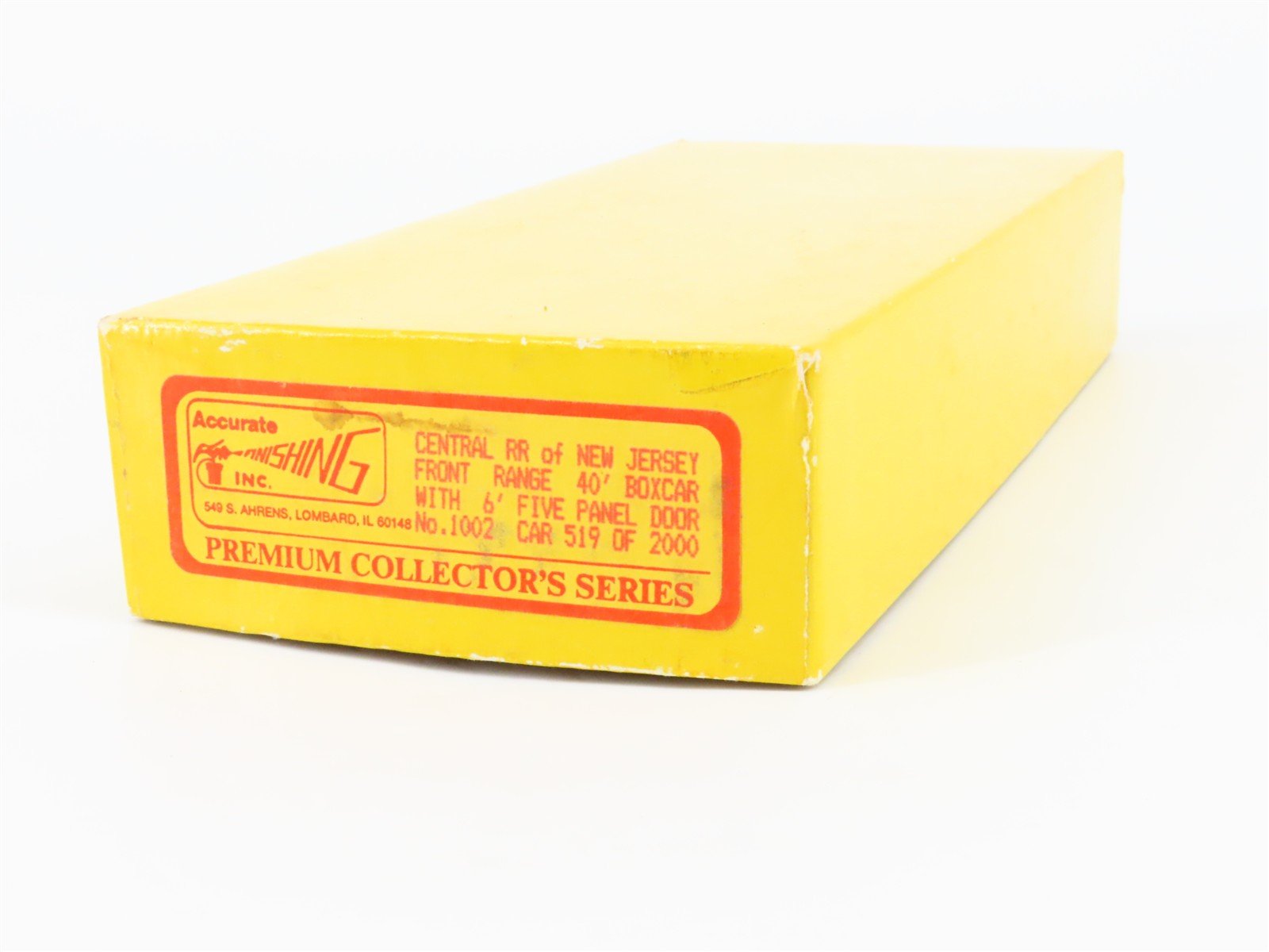 HO Scale Accurate 1002 CNJ Central of New Jersey 40' Boxcar #20726 Weathered
