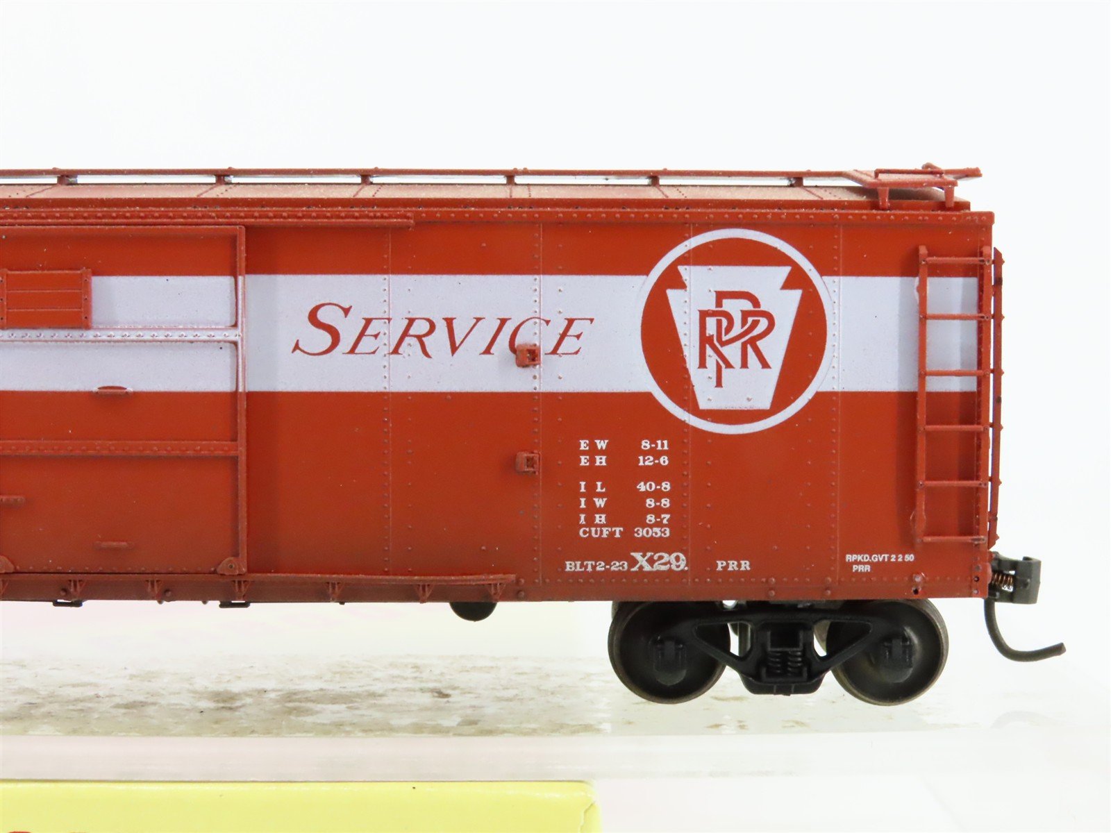 HO Red Caboose RC-7026-6 PRR Pennsylvania X-29 50' Boxcar #571921 Weathered