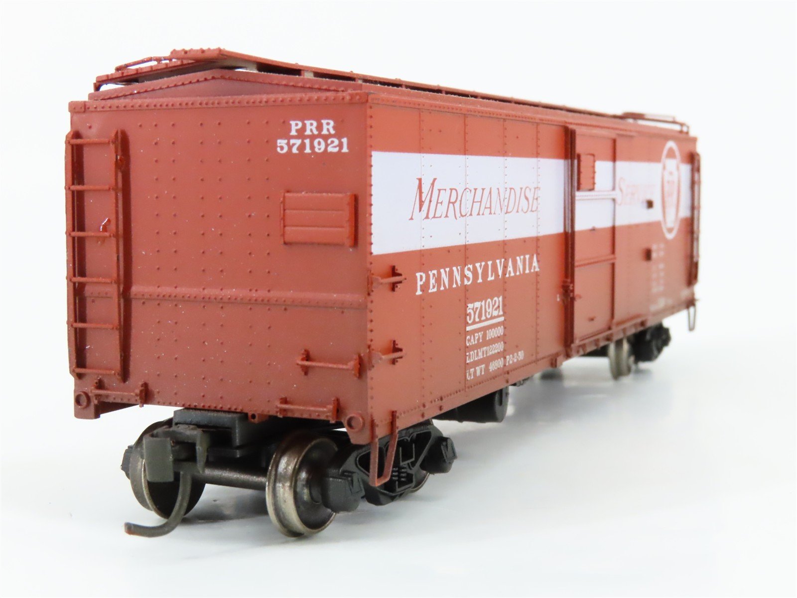 HO Red Caboose RC-7026-6 PRR Pennsylvania X-29 50' Boxcar #571921 Weathered