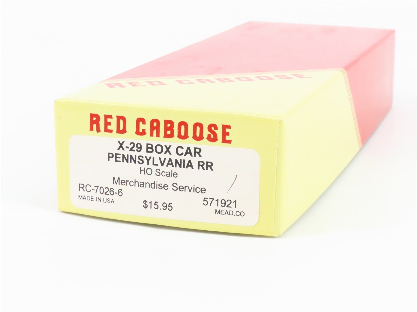 HO Red Caboose RC-7026-6 PRR Pennsylvania X-29 50' Boxcar #571921 Weathered