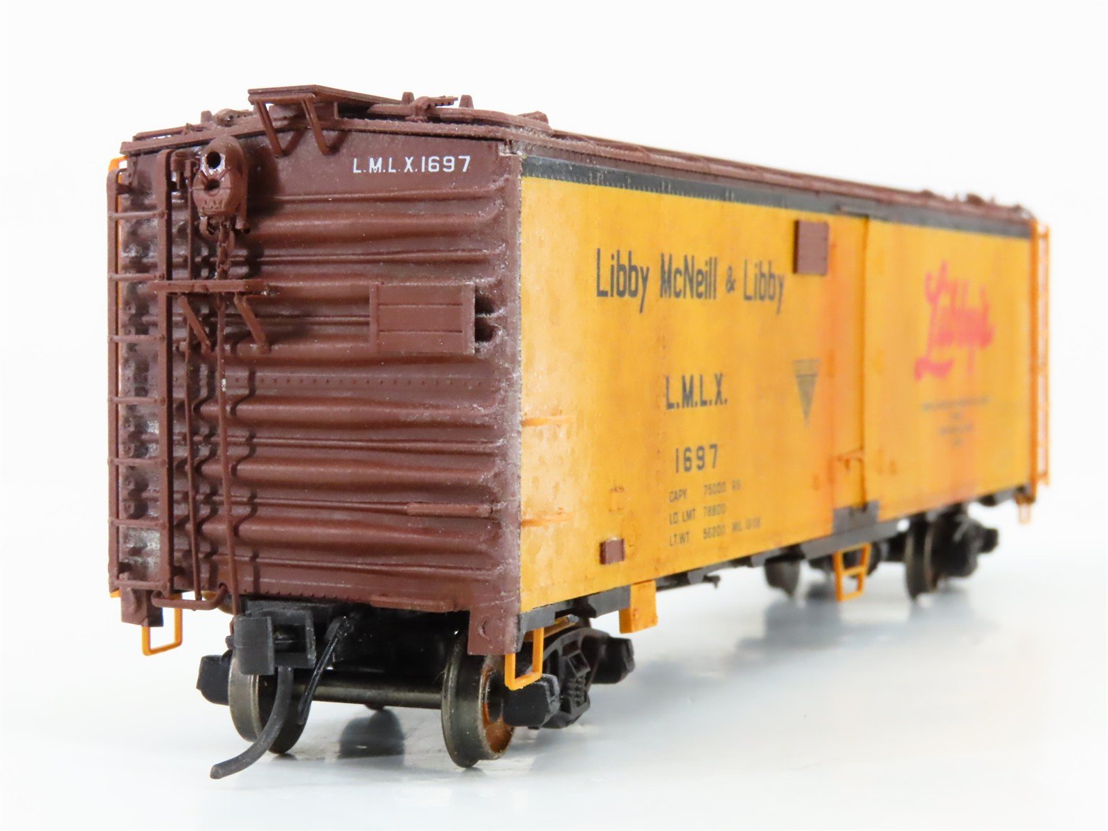 HO Scale Intermountain 40517-12 LMLX Libby Ice Reefer #1697 Weathered