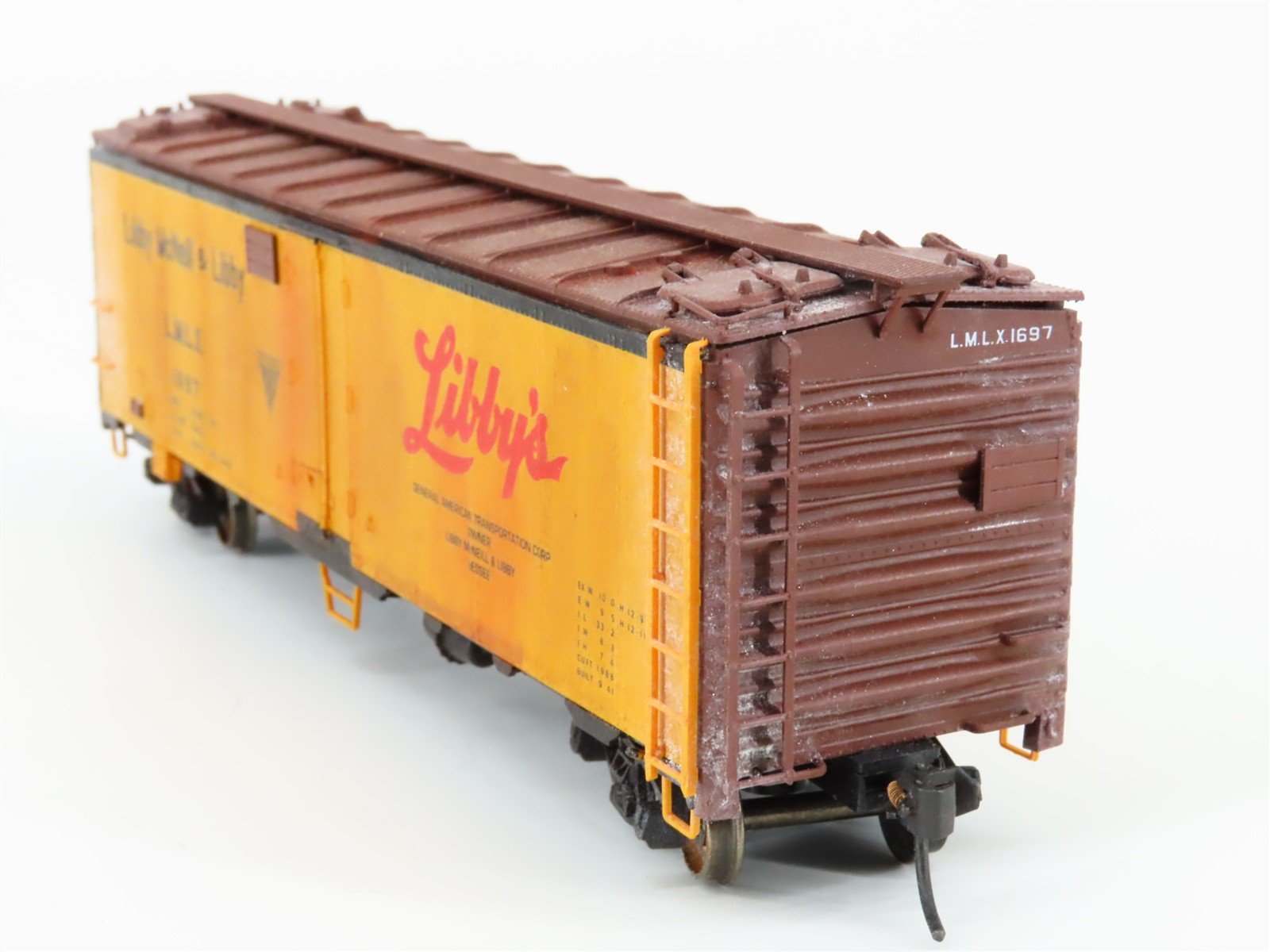HO Scale Intermountain 40517-12 LMLX Libby Ice Reefer #1697 Weathered