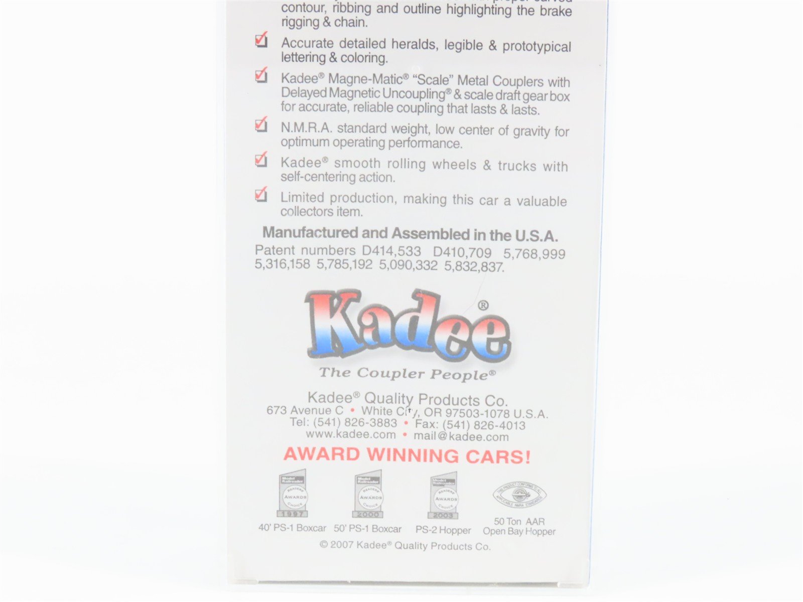 HO Scale Kadee 8645 NYC New York Central 2-Bay Covered Hopper #883466 SEALED