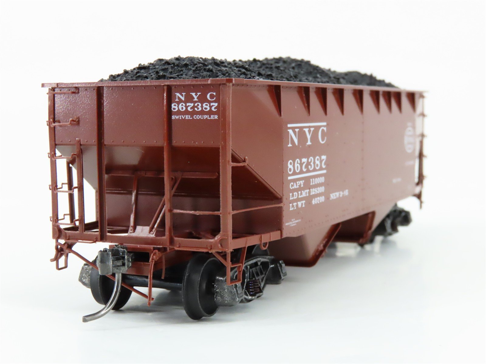 HO Scale Kadee 7033 NYC New York Central 2-Bay Open Hopper #867387 w/Coal Load