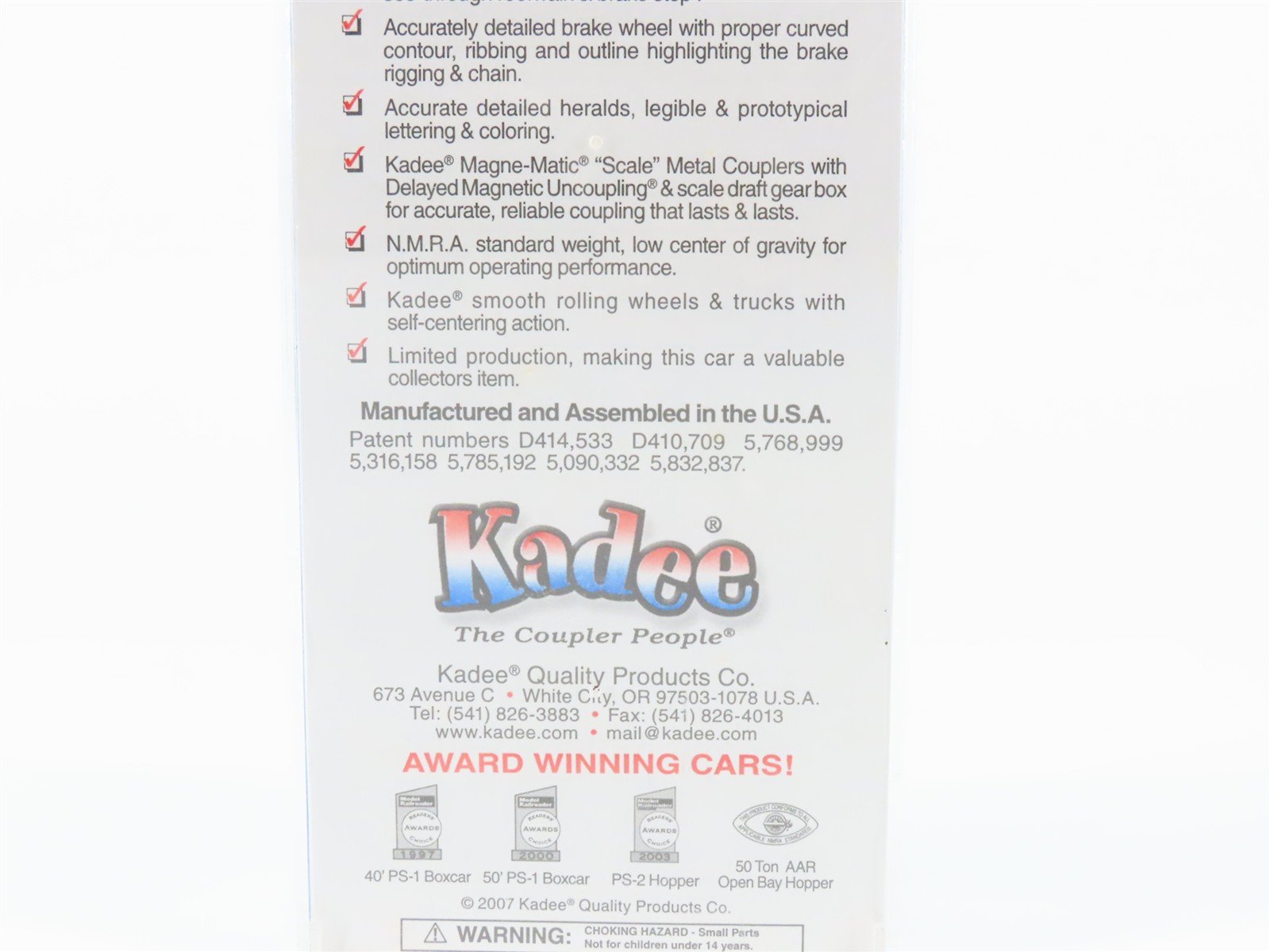 HO Scale Kadee 7033 NYC New York Central 2-Bay Open Hopper #867387 w/Coal Load