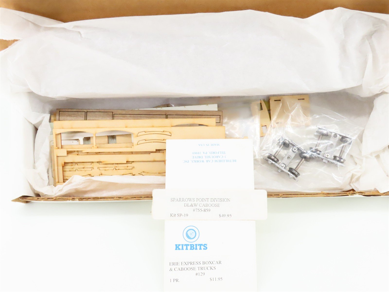 HO Scale Sparrows Point SP-19 DL&W Delaware Lackawanna Wood Caboose Kit