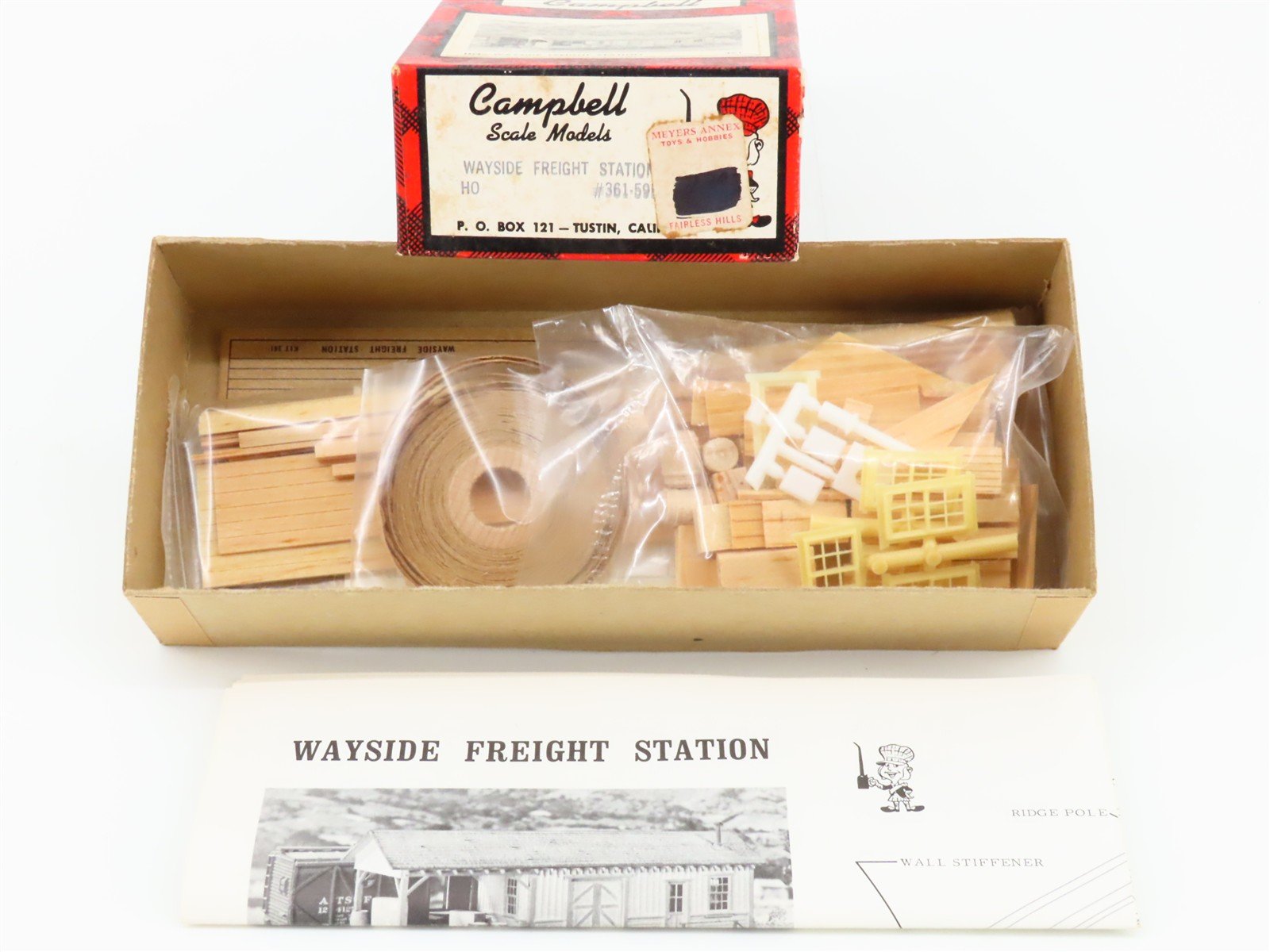 HO Scale Campbell 361 Wayside Freight Station Building Kit