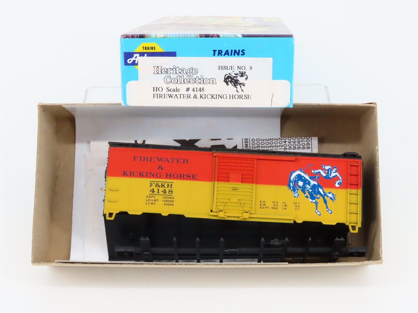 HO Scale Athearn F&KH Firewater & Kicking Horse 40' Boxcar #4148 Kit