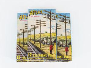LOT of 5 HO Scale Atlas 775-89 12 Telephone Pole Packs