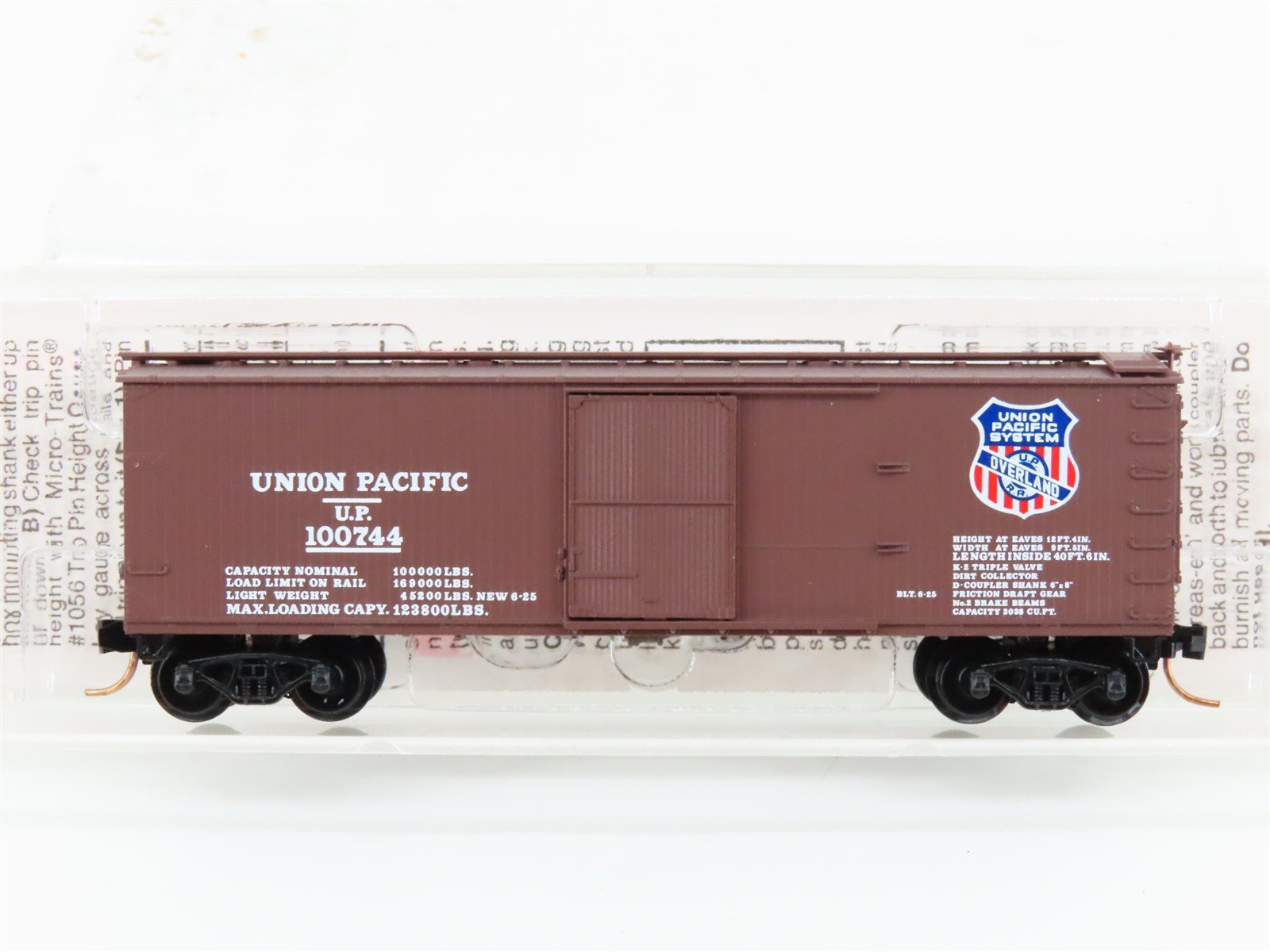 N Scale Micro-Trains MTL 39210 UP Union Pacific 40' Wood Boxcar #100744
