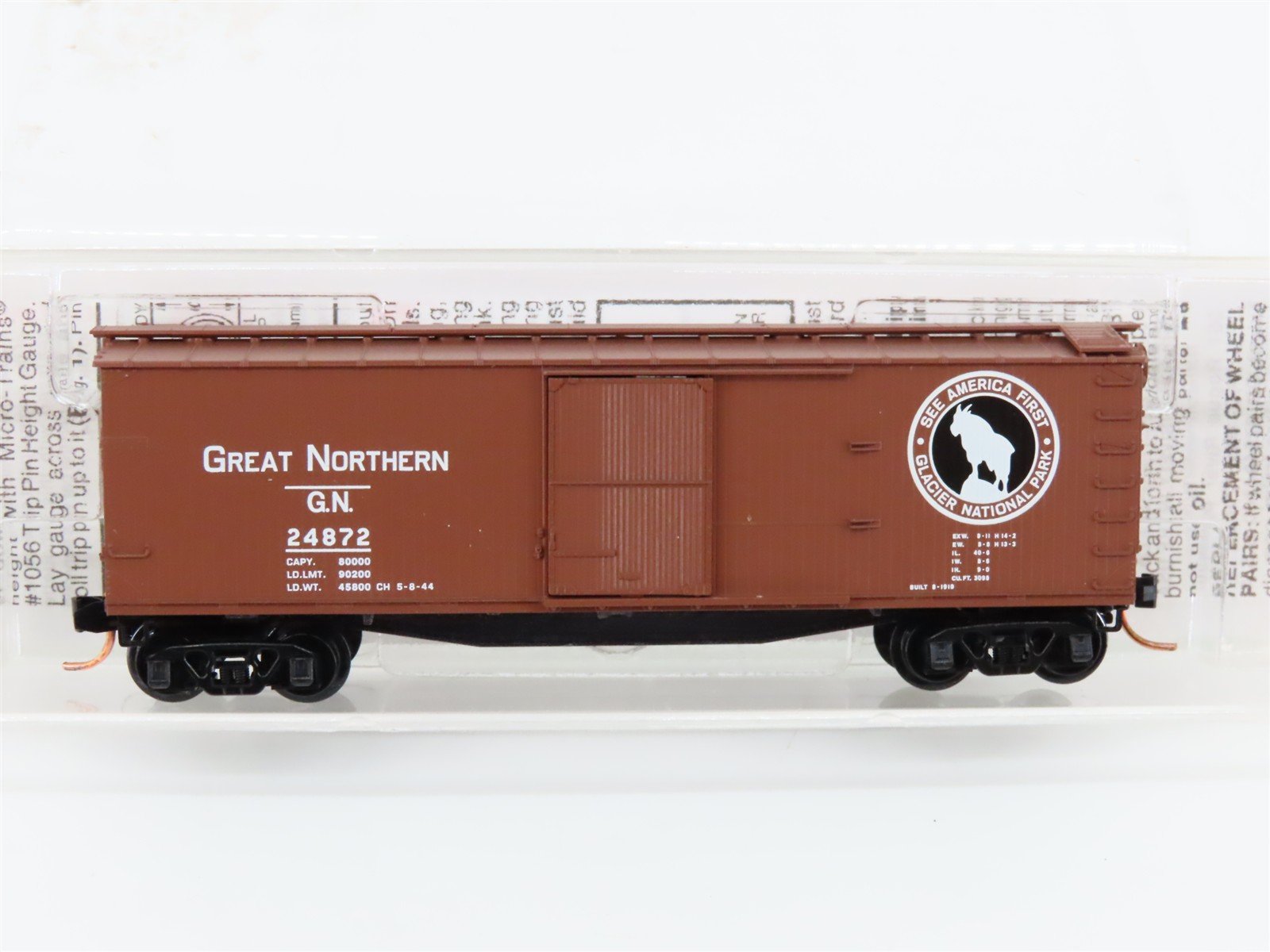 N Scale Micro-Trains MTL 42080 GN Great Northern 40' Wood Boxcar #24872