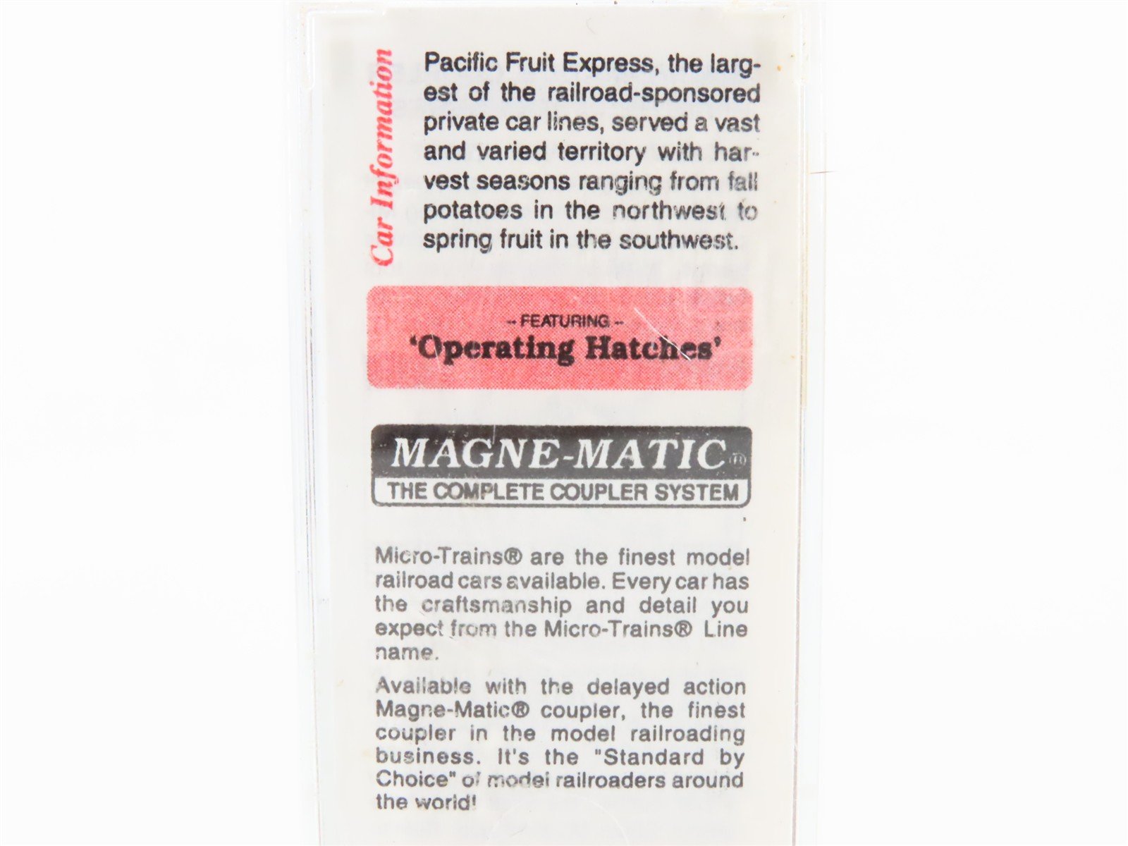 N Scale Micro-Trains MTL 59520 PFE Pacific Fruit Express 40' Ice Reefer #41507