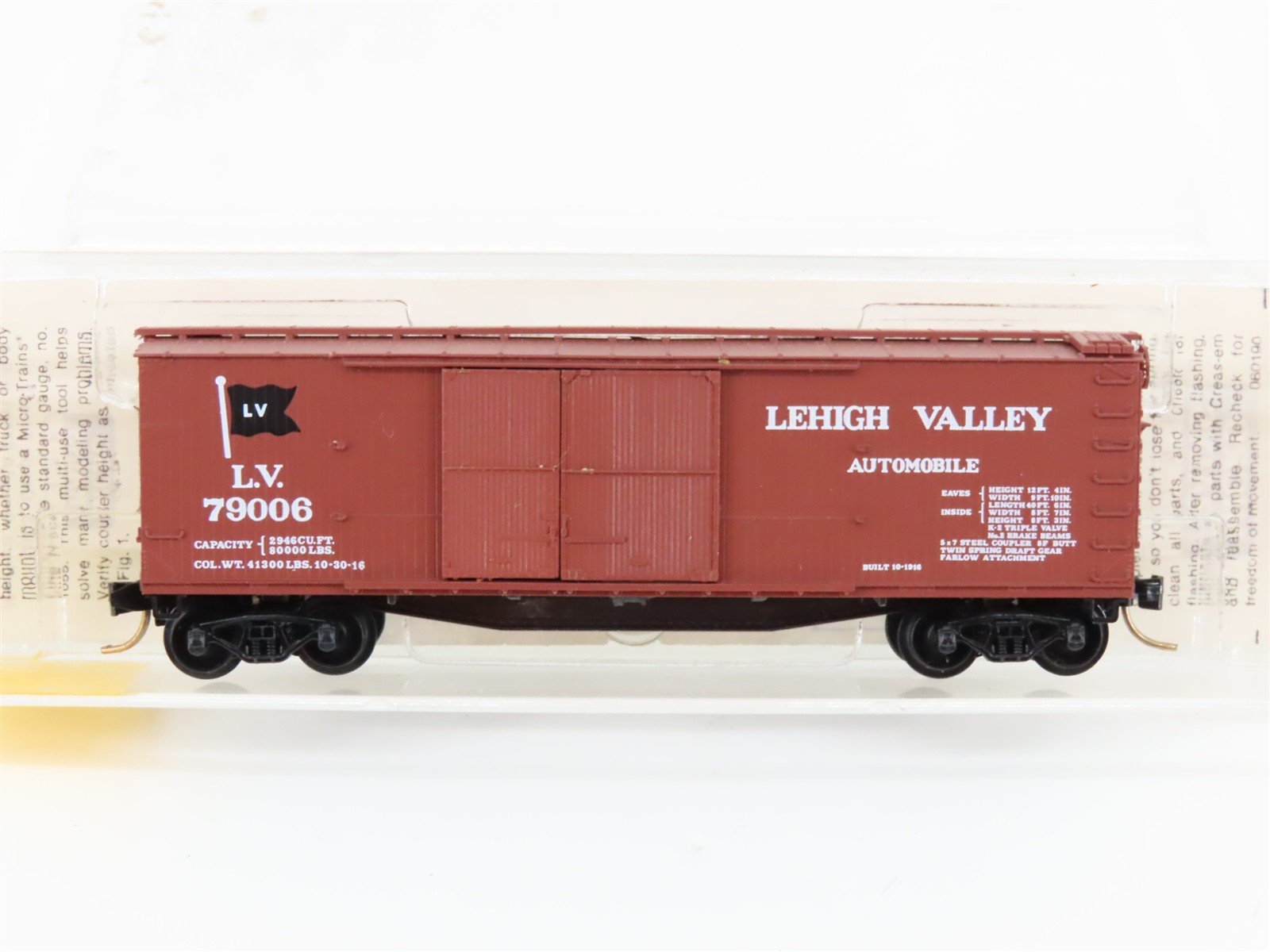 N Scale Micro-Trains MTL 43050 LV Lehigh Valley 40' Wood Boxcar #79006