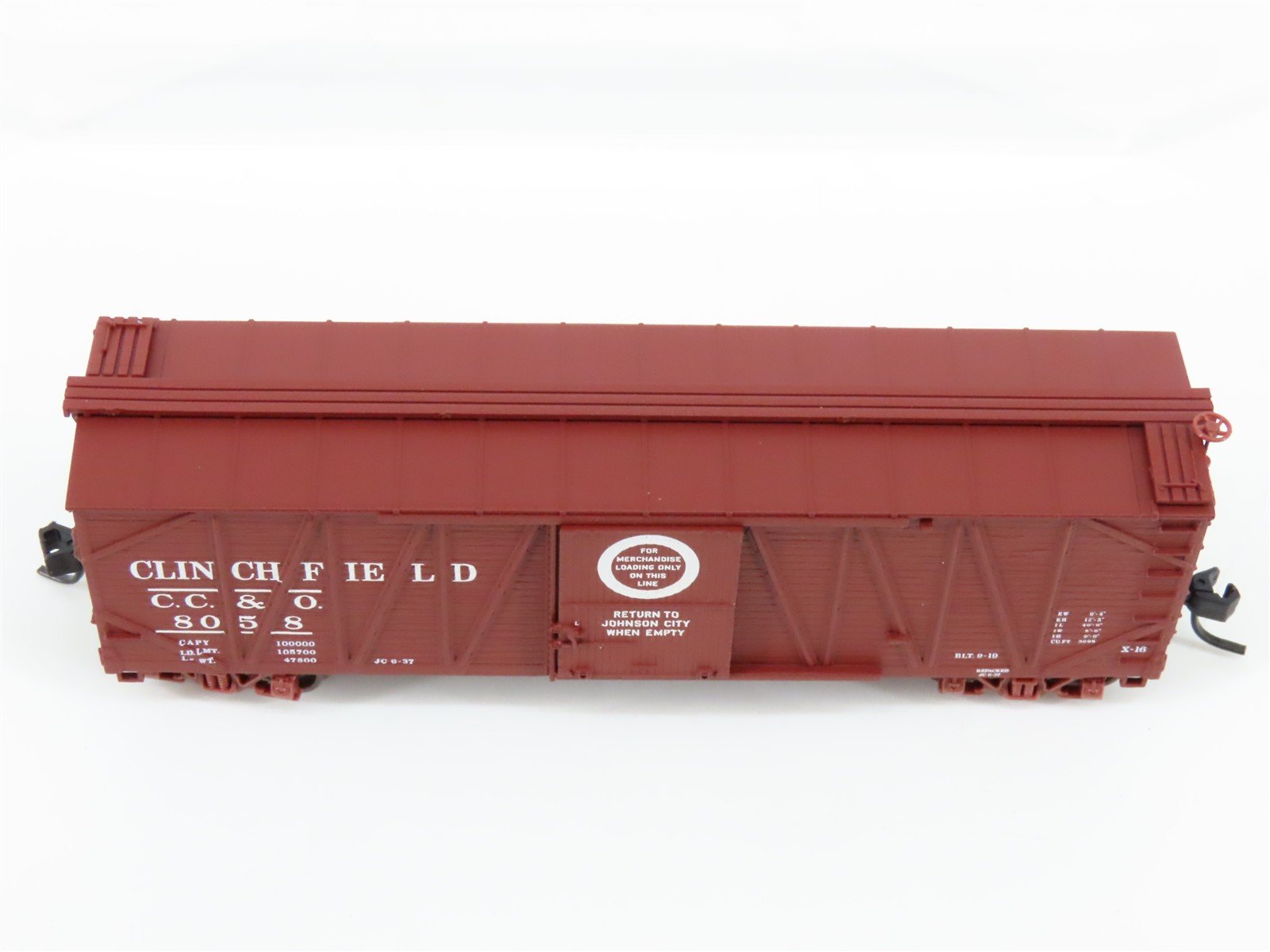 N Scale Atlas 41732 CRR Clinchfield 40' USRA Single-Door Boxcar #8058