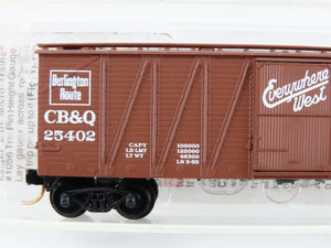 N Scale Micro-Trains MTL 28150 CBQ Burlington 40'Single Door Boxcar #25402