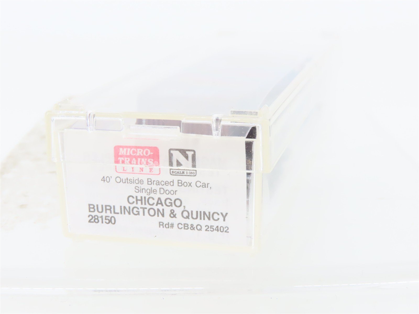 N Scale Micro-Trains MTL 28150 CBQ Burlington 40'Single Door Boxcar #25402