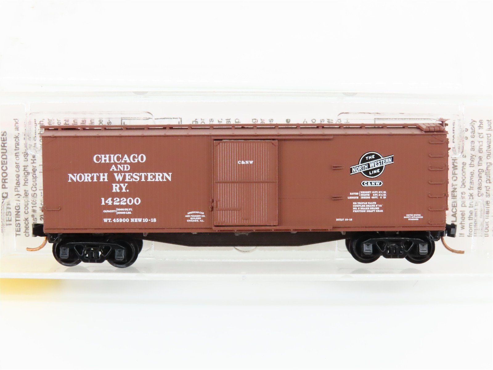 N Scale Micro-Trains MTL 39160 CNW Railway 40'Single Door Boxcar #142200