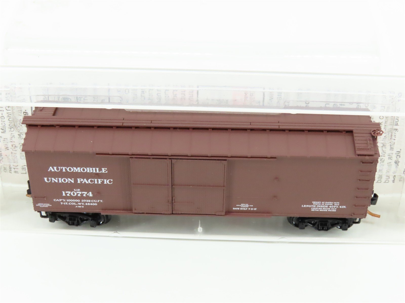 N Scale Micro-Trains MTL 41010 UP Railway 40' Single Door Boxcar #170774