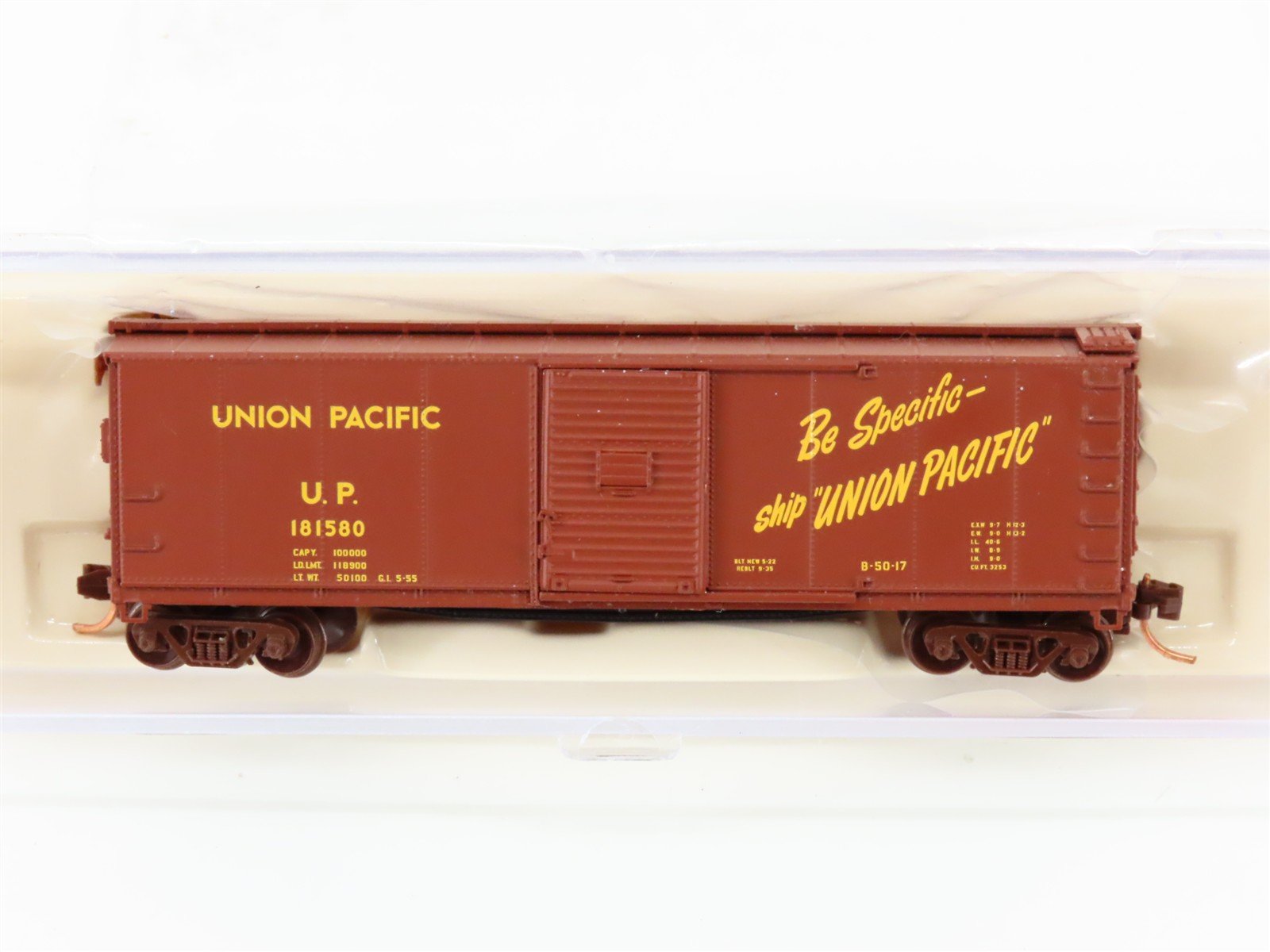 N Scale Atlas 45822 UP Union Pacific 40' USRA Steel Boxcar #181580