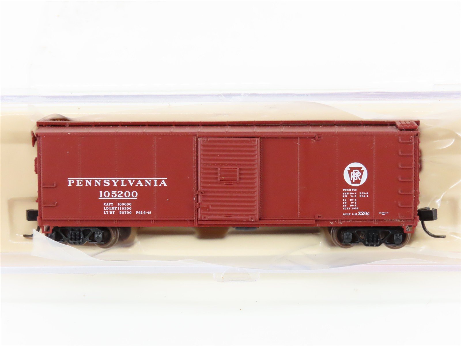 N Scale Atlas 45815 PRR Pennsylvania 40' USRA Steel Boxcar #105200