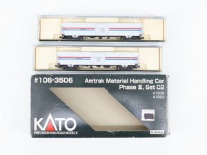 N Scale Kato 106-3506 Amtrak Material Handling Phase III 2-Car Pack Set C2