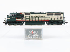 N Scale KATO 176-6503 BNSF Railway EMD SD70MAC Diesel Locomotive #9647 w/ DCC