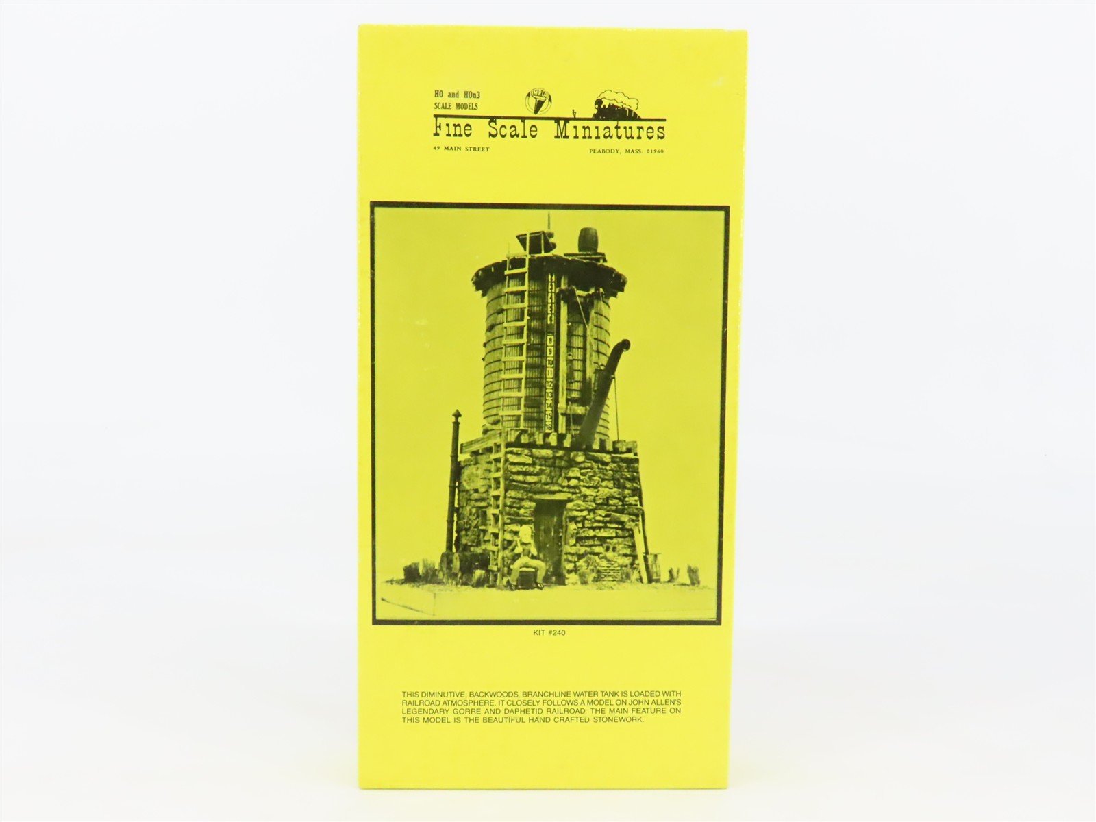 HO 1/87 Fine Scale Miniatures Craftsman Kit #240 Branchline Water Tank