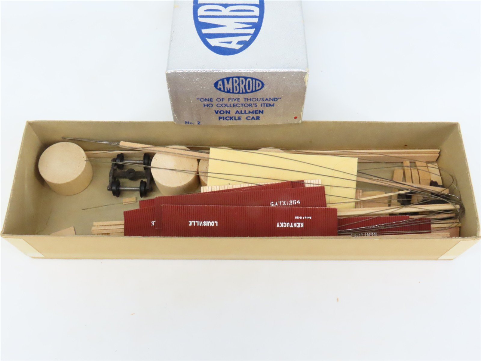 HO Scale Ambroid Kit No. 2 GATX Louisville Kentucky Von Allmen Pickle Car #1254