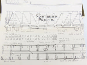 HO Scale Ambroid Kit SP Southern Pacific Railroad Wood Chip Gondola