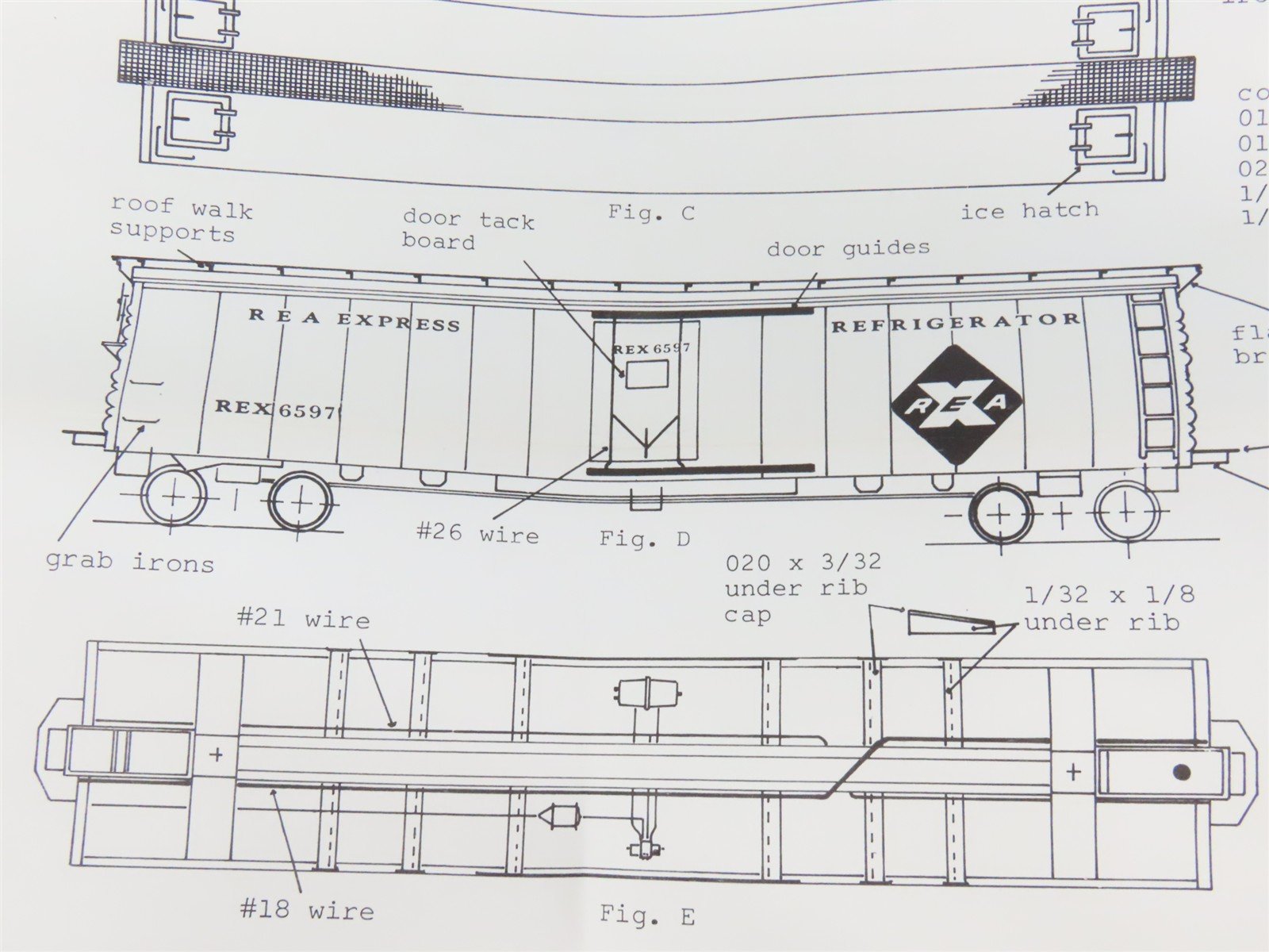 HO Scale Ambroid Kit REX REA Railway Express Agency Reefer