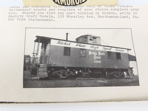 HO Scale Ambroid Kit H-10 NKP Nickel Plate Road Wood Caboose