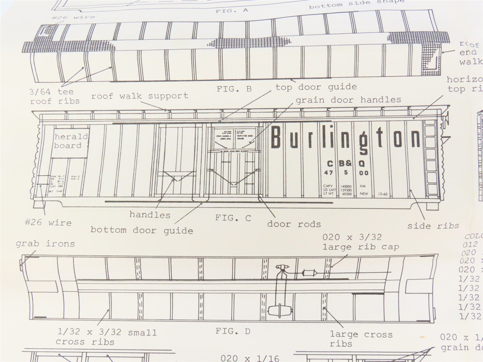 HO Scale Ambroid Kit H-4 CB&Q Burlington Route Plug Door Box Car