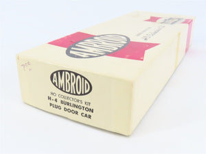 HO Scale Ambroid Kit H-4 CB&Q Burlington Route Plug Door Box Car