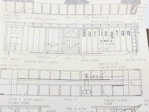 HO Scale Ambroid Kit H-4 CB&Q Burlington Route Plug Door Box Car