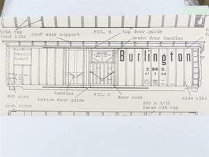 HO Scale Ambroid Kit H-4 CB&Q Burlington Route Plug Door Box Car