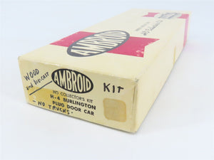 HO Scale Ambroid Kit H-4 CB&Q Burlington Route Plug Door Box Car