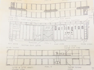 HO Scale Ambroid Kit H-4 CB&Q Burlington Route Plug Door Box Car