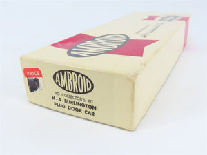 HO Scale Ambroid Kit H-4 CB&Q Burlington Route Plug Door Box Car