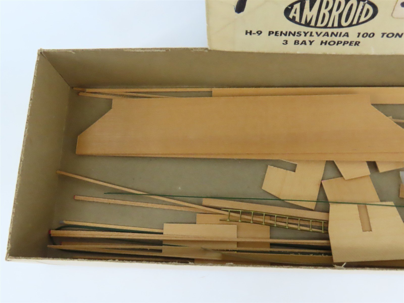 HO Scale Ambroid Kit H-9 PRR Pennsylvania Railroad 3-Bay Open Hopper