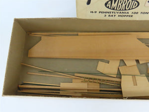 HO Scale Ambroid Kit H-9 PRR Pennsylvania Railroad 3-Bay Open Hopper