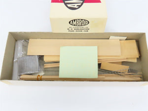 HO Scale Ambroid Kit H-4 CB&Q Burlington Route Plug Door Box Car