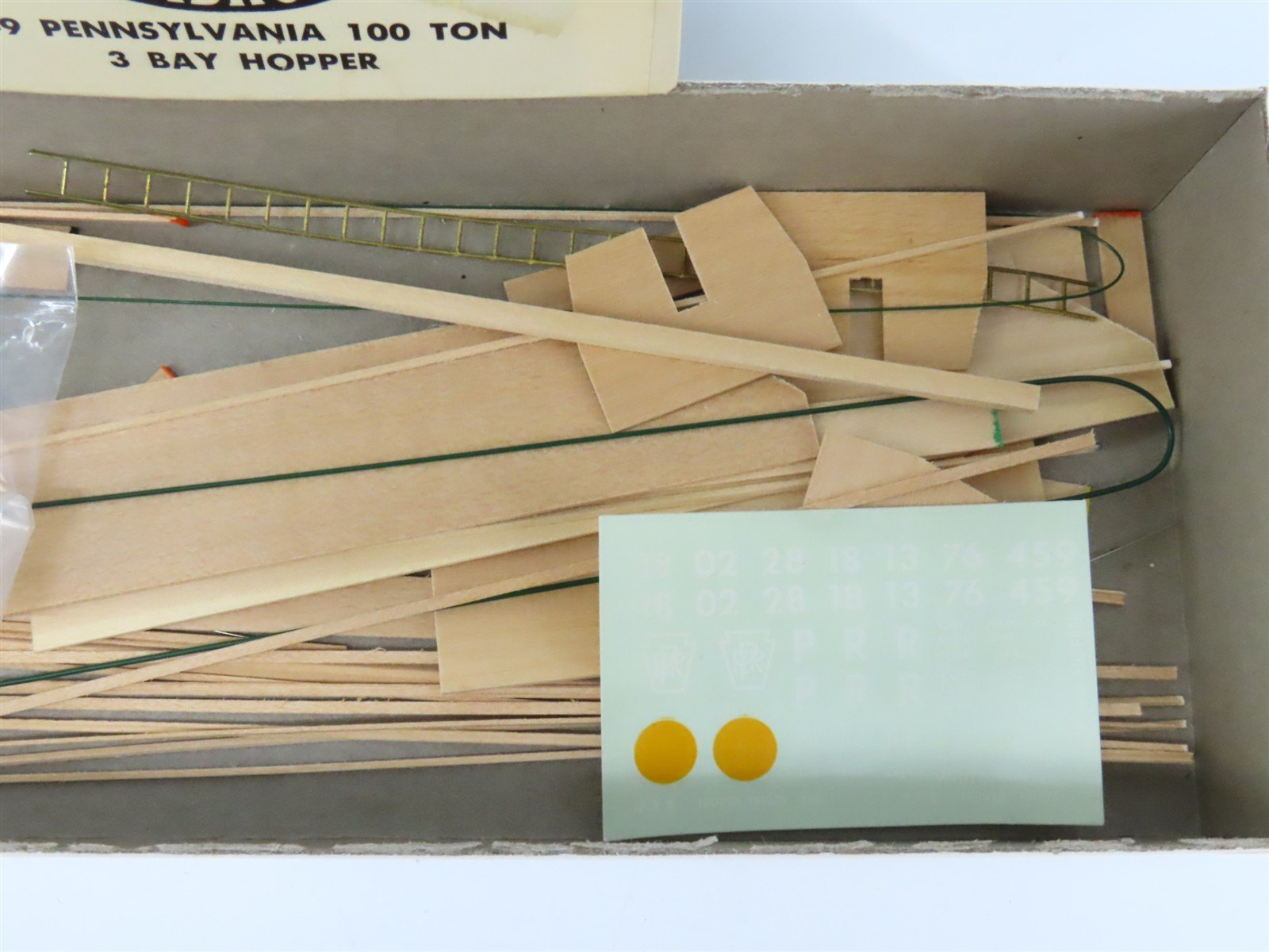 HO Scale Ambroid Kit H-9 PRR Pennsylvania Railroad 3-Bay Open Hopper