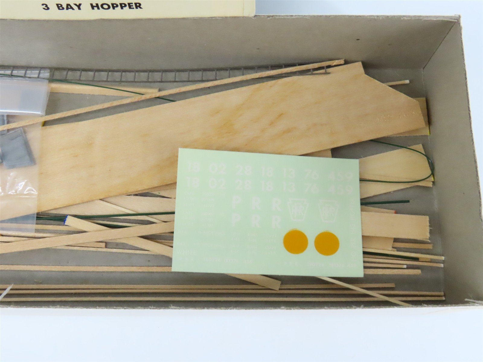 HO Scale Ambroid Kit H-9 PRR Pennsylvania Railroad 3-Bay Open Hopper