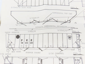 HO Scale Ambroid Kit H-9 PRR Pennsylvania Railroad 3-Bay Open Hopper