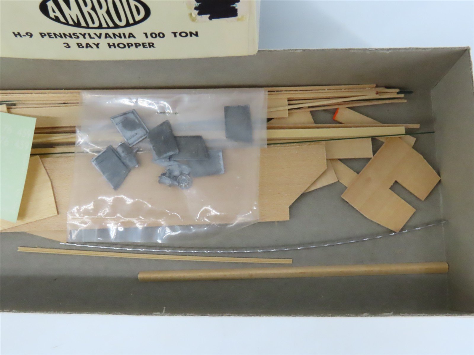 HO Scale Ambroid Kit H-9 PRR Pennsylvania Railroad 3-Bay Open Hopper