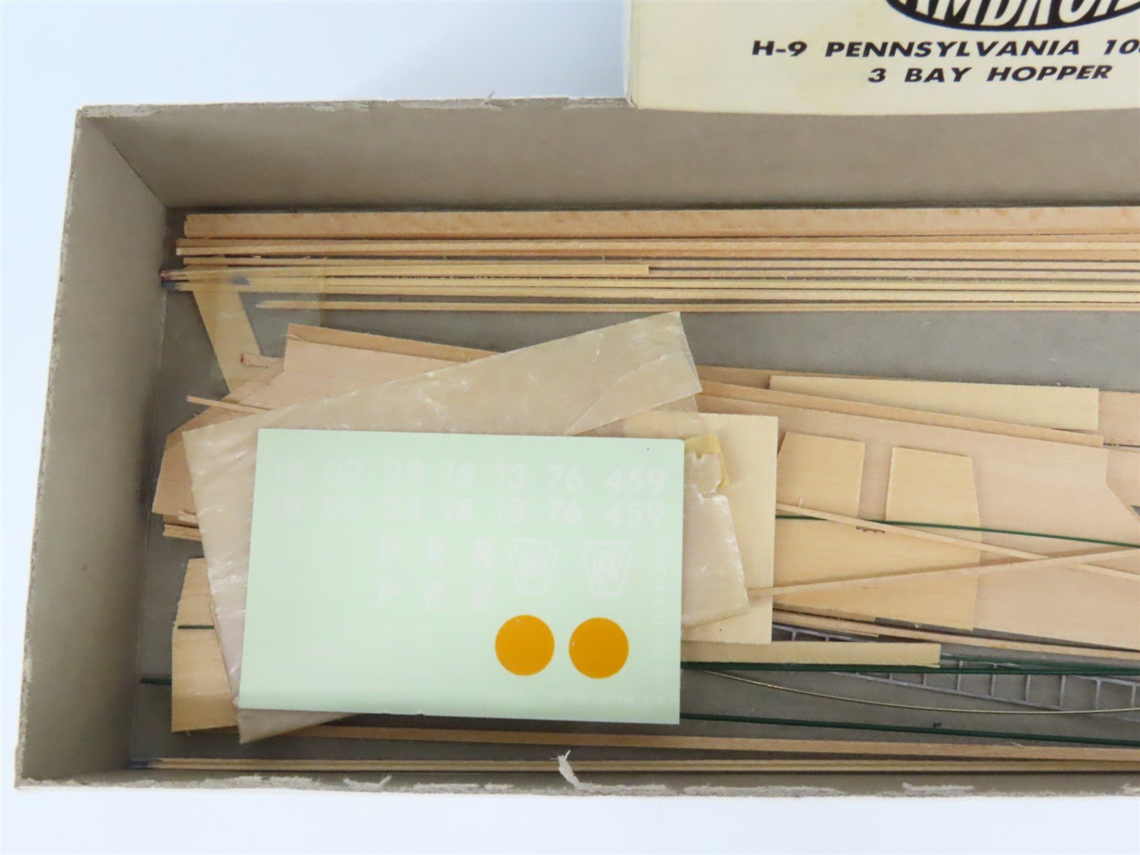 HO Scale Ambroid Kit H-9 PRR Pennsylvania Railroad 3-Bay Open Hopper