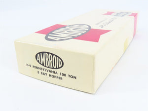 HO Scale Ambroid Kit H-9 PRR Pennsylvania Railroad 3-Bay Open Hopper