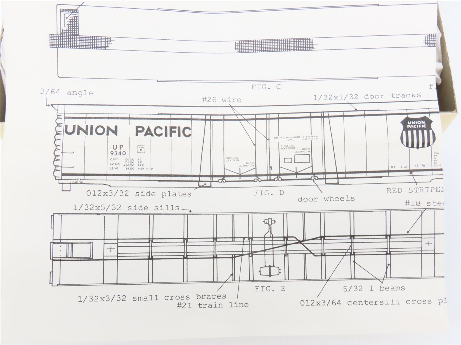 HO Scale Ambroid Kit H-5 UP Union Pacific Railroad 60' Postal Storage Box Car