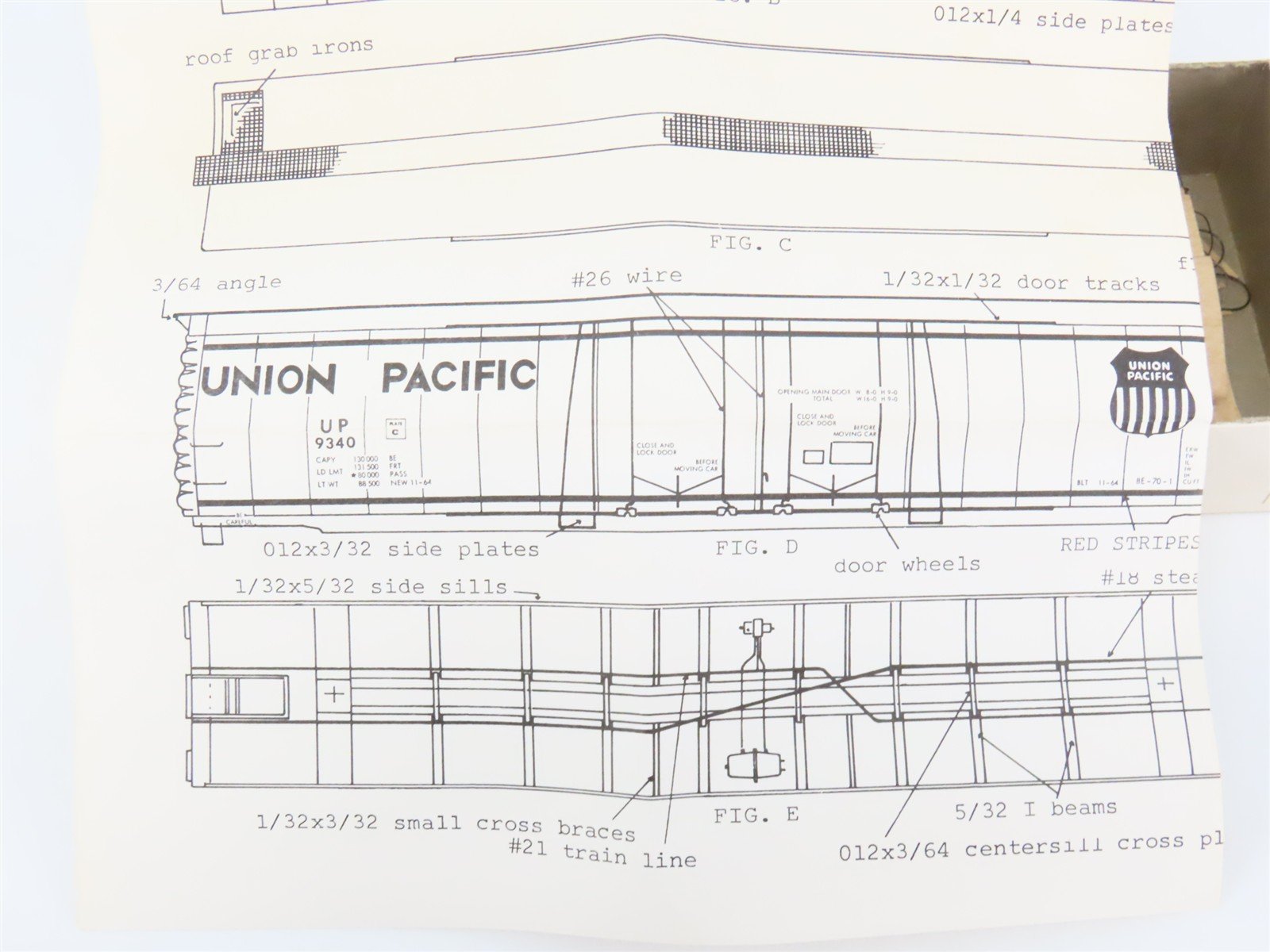 HO Scale Ambroid Kit H-5 UP Union Pacific Railroad 60' Postal Storage Box Car